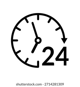 Servicio de 24 horas - icono de Vector
