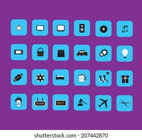 twenty-four icon set