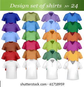 Twenty-fourth design shirt set. Vector.