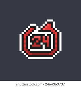 twenty-hour in pixel art style