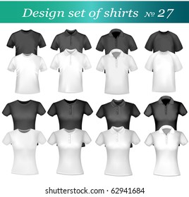 Twenty-six design shirt set. Vector.