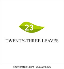 TWENTY-THREE LEAVES LOGO TEMPLATE ABSTRACT