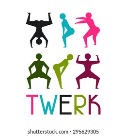 Twerk and booty dance background for dancing studio.