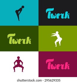 Twerk and booty dance background for dancing studio.