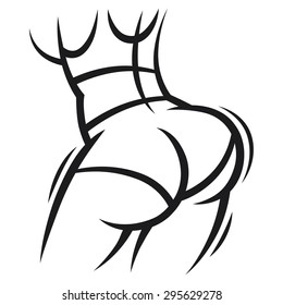 Twerk And Booty Dance Illustration For Dancing Studio.