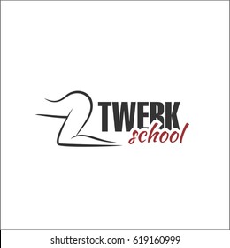 Twerk school. Template for logo