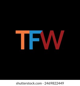 TWF, WFT, TFW, Abstract initial monogram letter alphabet logo design