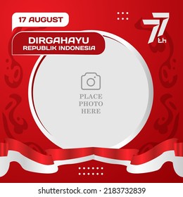 Twibbon banner indonesia independence day template