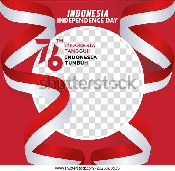 Twibbon Celebrates Indonesias 76th Independence Day Stock Vector Royalty Free 2025063635 4805