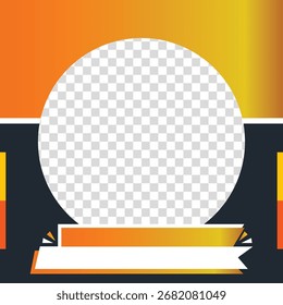 Ein Twibbon mit einem sauberen und strukturierten Griff, mit einem abgerundeten rechteckigen Rahmen auf zweifarbigem orangefarbenem und dunklem Hintergrund