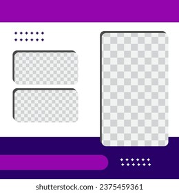twibbon design modern template with blank space and photo frame. Suitable for various events, product templates, product frames