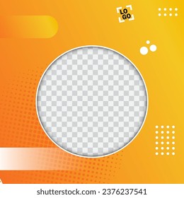 twibbon design modern template with blank space and photo frame. Suitable for ads, product templates, product frames