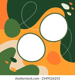 um modelo de design twibbon com espaço em branco e moldura da foto. Adequado para vários eventos, modelos de produto, quadros, banner. estilo ilustração vetor