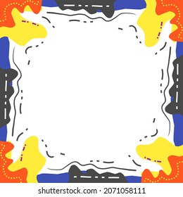 Twibbon Frame Border Collection art deco style. Suitable for social media posts, mobile apps, banners design and website or internet ads