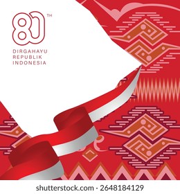 Twibbon gráfico dirgahayu republik indonésia modelo design