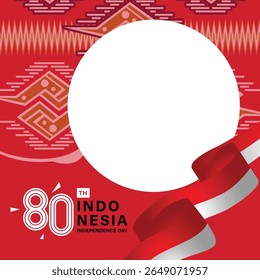 Twibbon graphic dirgahayu republik indonesia template concept