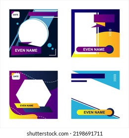 twibbon template pack illustration isolated on white background