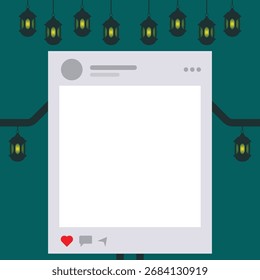 Twibbons Dark teal scene with lanterns framing a social post