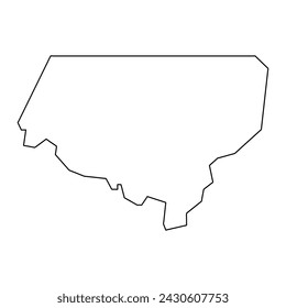 Twic State map, división administrativa de Sudán del Sur. Ilustración vectorial.