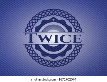 Doble placa con textura de jean. Ilustración vectorial. Detallado.