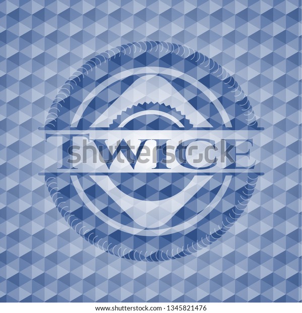 Twice Blue Emblem Geometric Pattern Stock Vector Royalty Free