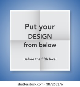 Twice a folded poster . Vector illustration.