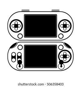 twice silhouette remote control for games with screen and joystick