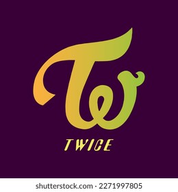 Twice TW Logo Vector Company Design Colorful