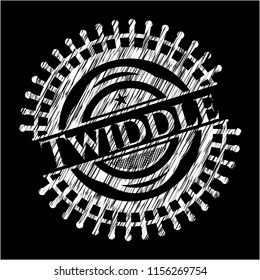 Twiddle chalk emblem written on a blackboard