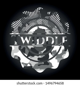 Twiddle on grey camo texture