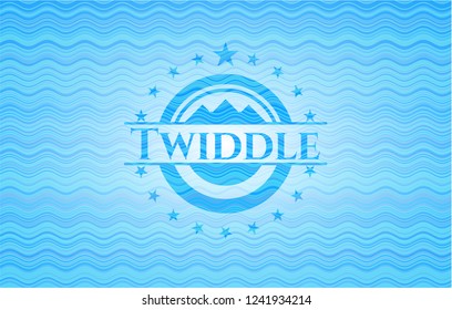 Twiddle water representation badge background.