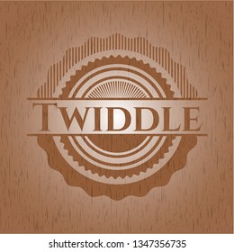 Twiddle wooden emblem. Vintage.