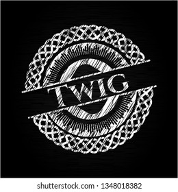 Twig chalkboard emblem