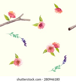 twig and flowers