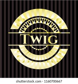 Twig gold shiny emblem