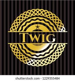 Twig golden emblem