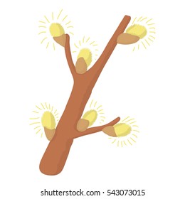  Twig icon. Cartoon illustration of twig vector icon for web