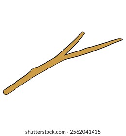 twig illustration hand drawn isolated vector