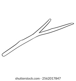 twig illustration hand drawn outline vector