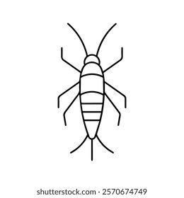 Twig Insect icon. Twig Insect vector illustration. Insect Camouflage. Isolated on white background.