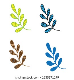 TWIG WITH LEAVES .Vector design on a white isolated background .Design for postcard banners . nature