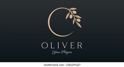 Icono de diseño de la plantilla del logotipo de aceite de oliva