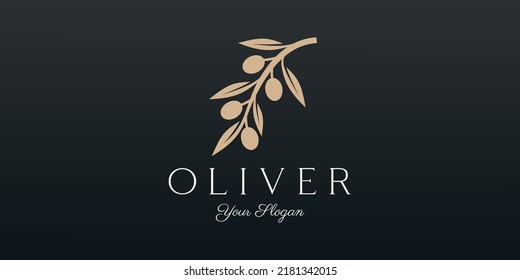 Twig Olive Oil logo template icon design