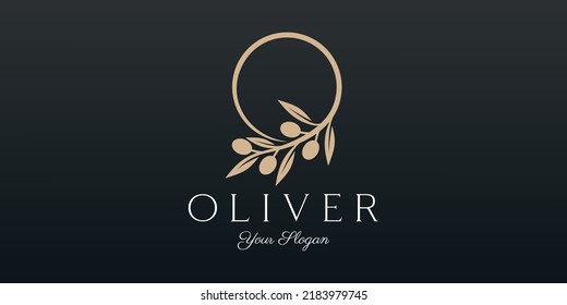 Icono de diseño de la plantilla del logotipo de aceite de oliva