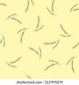 twig pattern. floral pattern. Plants in the background.