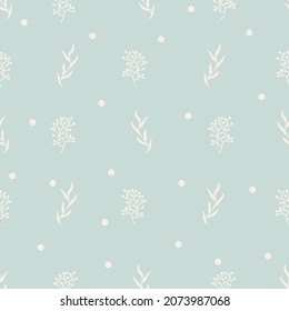 twig pattern on olive background