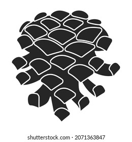 Twig pine isolated black icon. Vector illustration spruce twig pine on white background. Vector black illustration icon tree conifer.