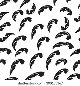 Twig seamless pattern. Fashion graphic background design. Modern stylish abstract texture. Monochrome template for prints, textiles, wrapping, wallpaper, website etc. VECTOR illustration