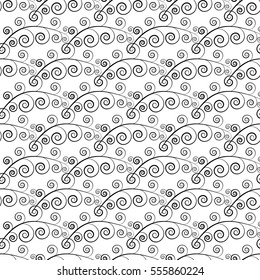 Twig seamless pattern. Fashion graphic background design. Modern stylish abstract texture. Monochrome template for prints, textiles, wrapping, wallpaper, website etc. Vector illustration