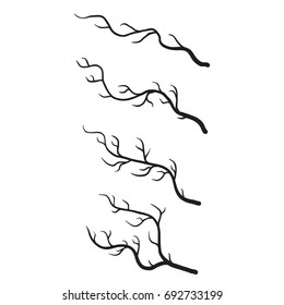 twig silhouette vector